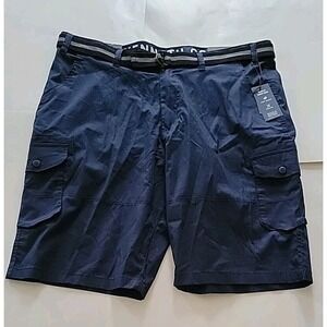 Kenneth Cole Shorts Men 42 Tech Cargo‎ Regular Fit Stretch Lightweight Navy Blue